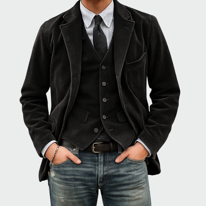 Tommy™ | Ensemble 2 pièces: Blazer et Gilet en Velours