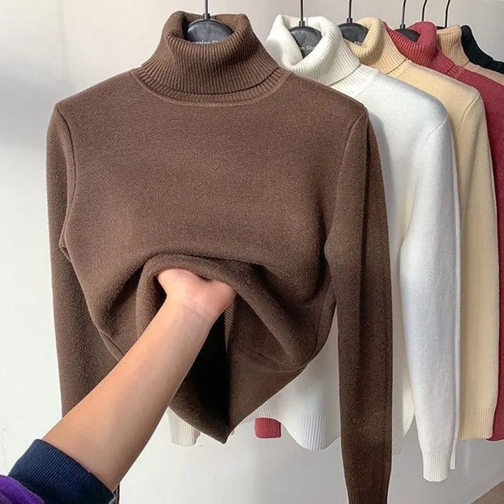 Delphine™ | Pull Luxe Col Roulé Doublé en Fleece