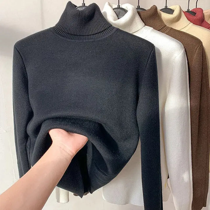 Delphine™ | Pull Luxe Col Roulé Doublé en Fleece